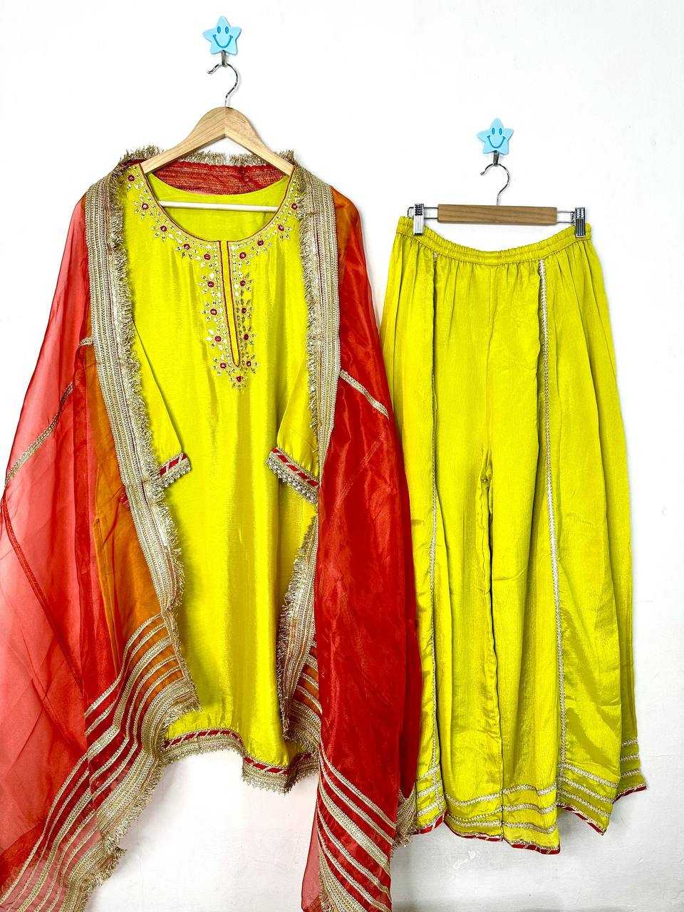 Chinon Embroidered Sharara Salwar Suit UNV-ST-046