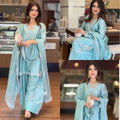 Heavy Roman Silk Embroidered Palazzo Suit UNV-ST-032