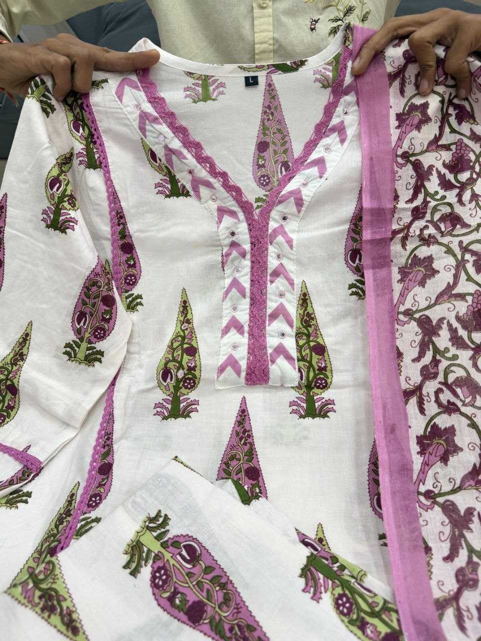 Cotton Printed Suit (Pink) UNV-ST-021