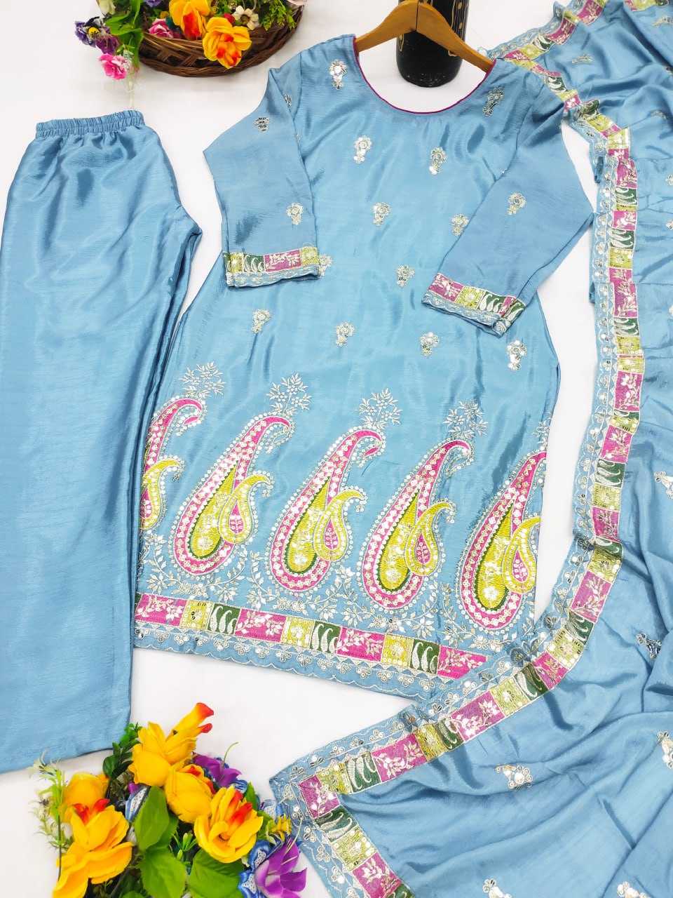 Chinon Designer Embroidered Suit UNV-ST-042