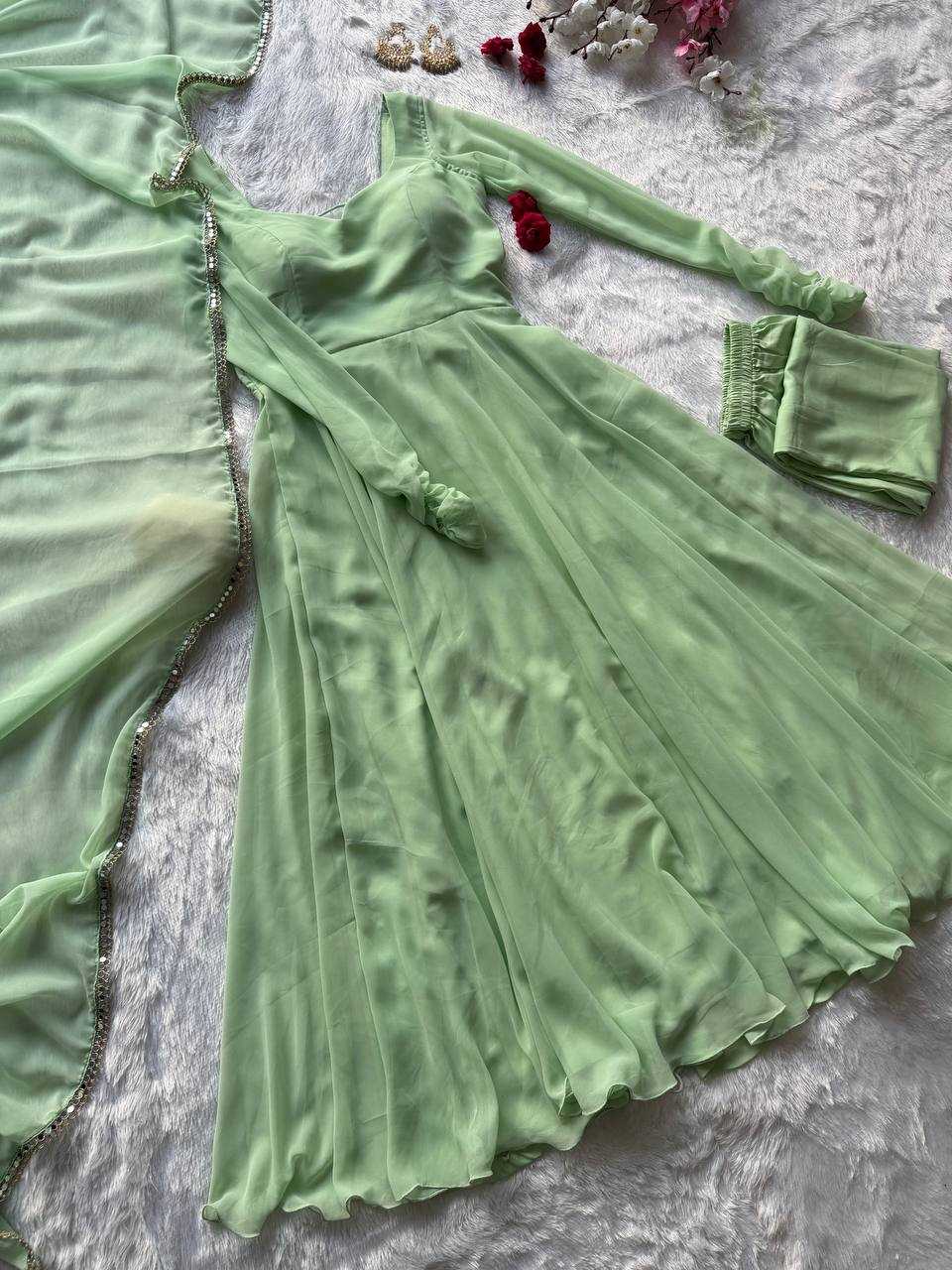 Georgette Embroidered Anarkali Suit UNV-ST-026