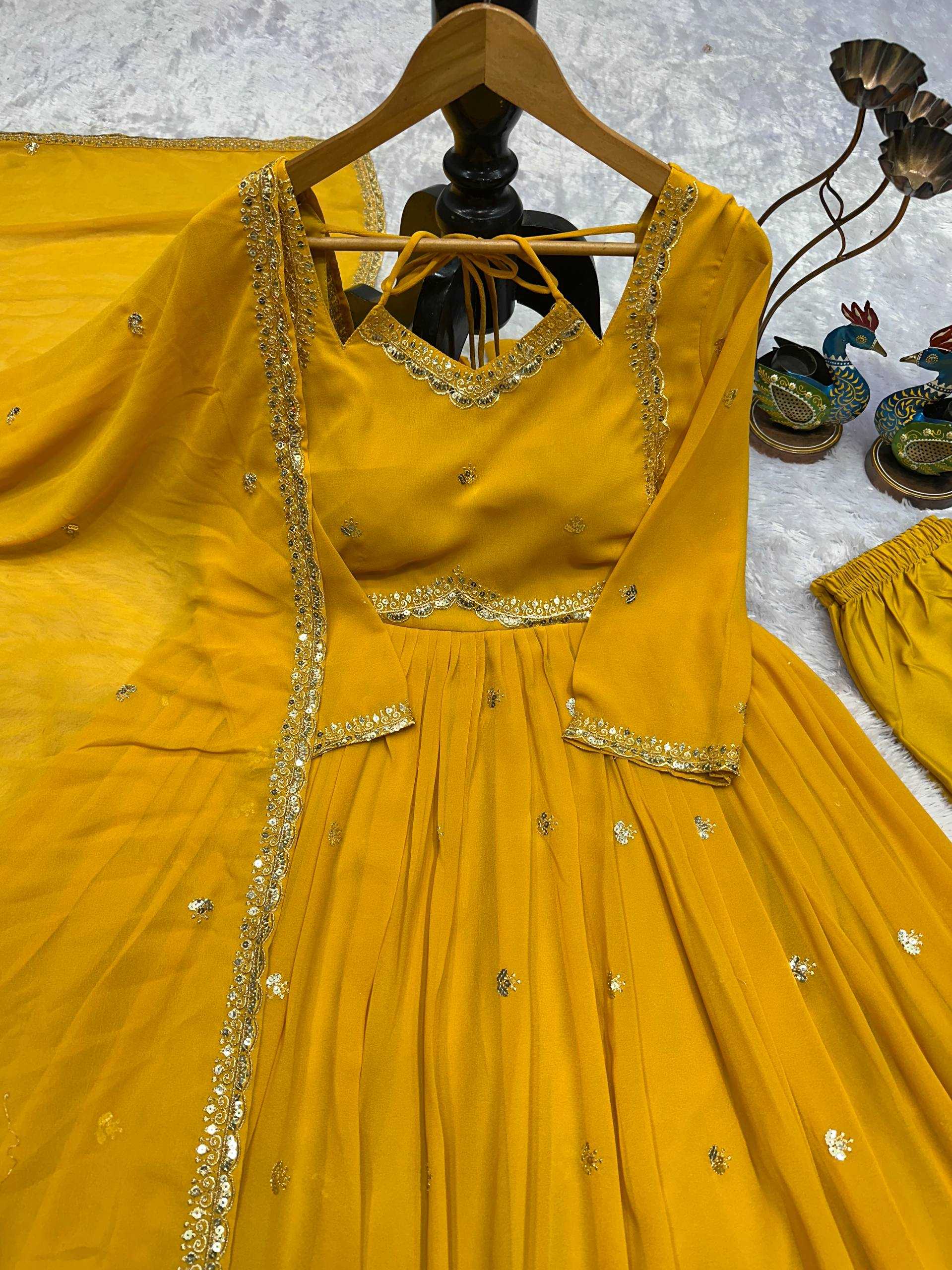 Faux Georgette Gown UNV-GN-007