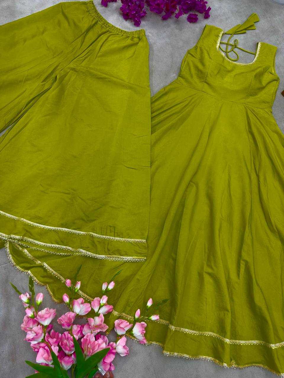 Shimmer Silk Embroidered Palazzo Suit UNV-ST-030