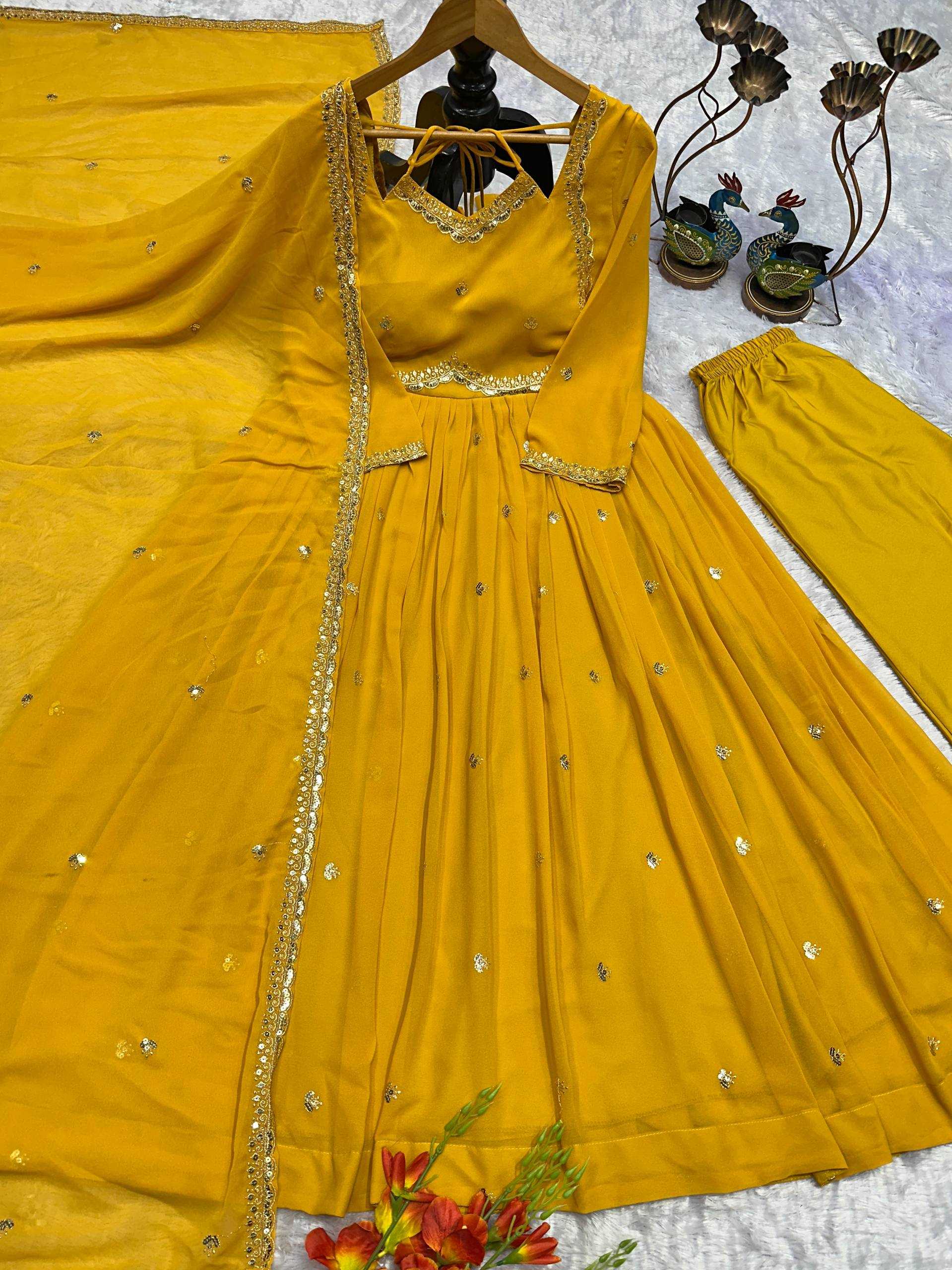 Faux Georgette Gown UNV-GN-007