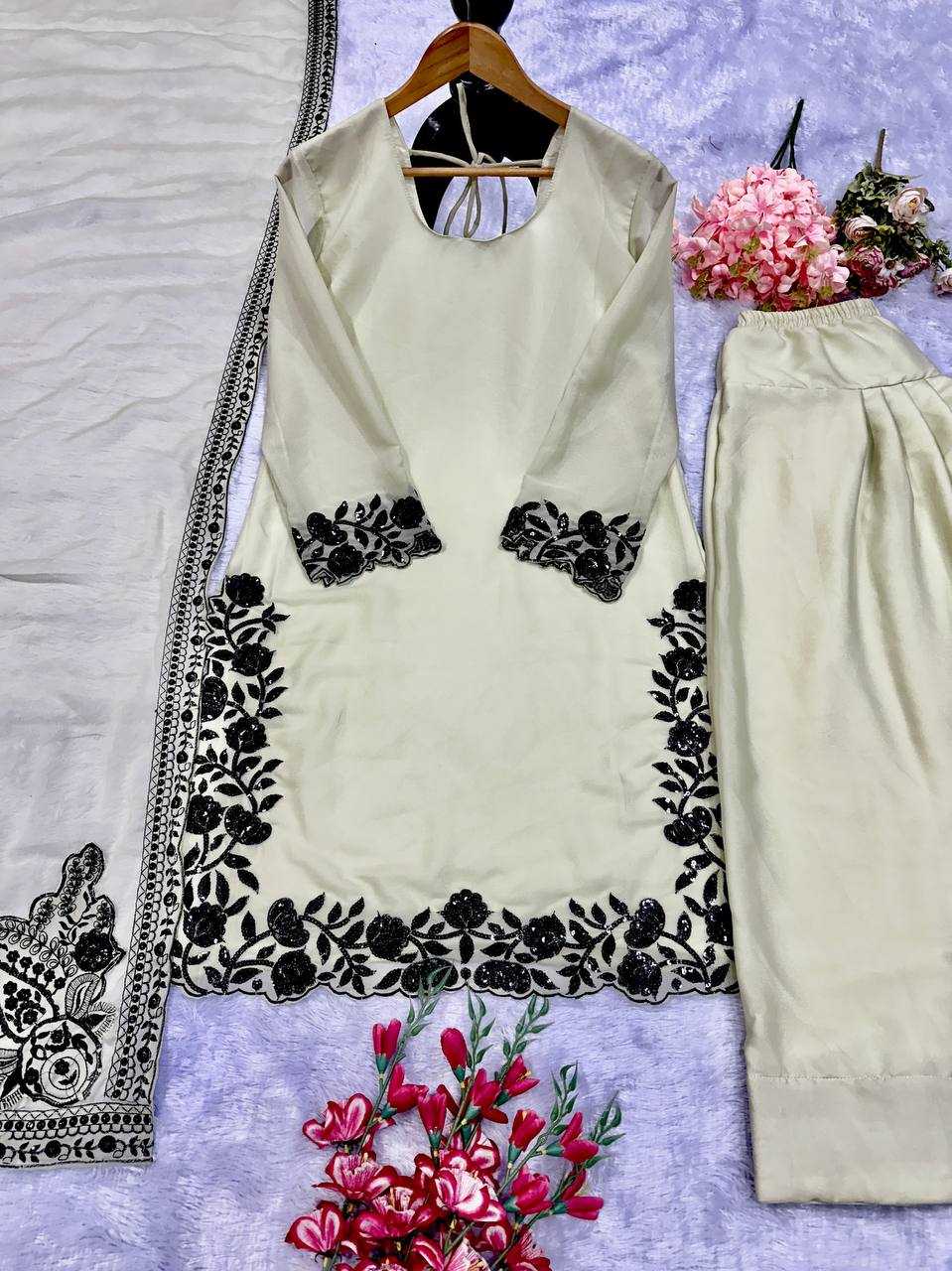 Georgette Embroidered Suit UNV-ST-045