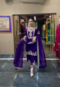 Chinon Silk Suit (Violet) UNV-ST-004