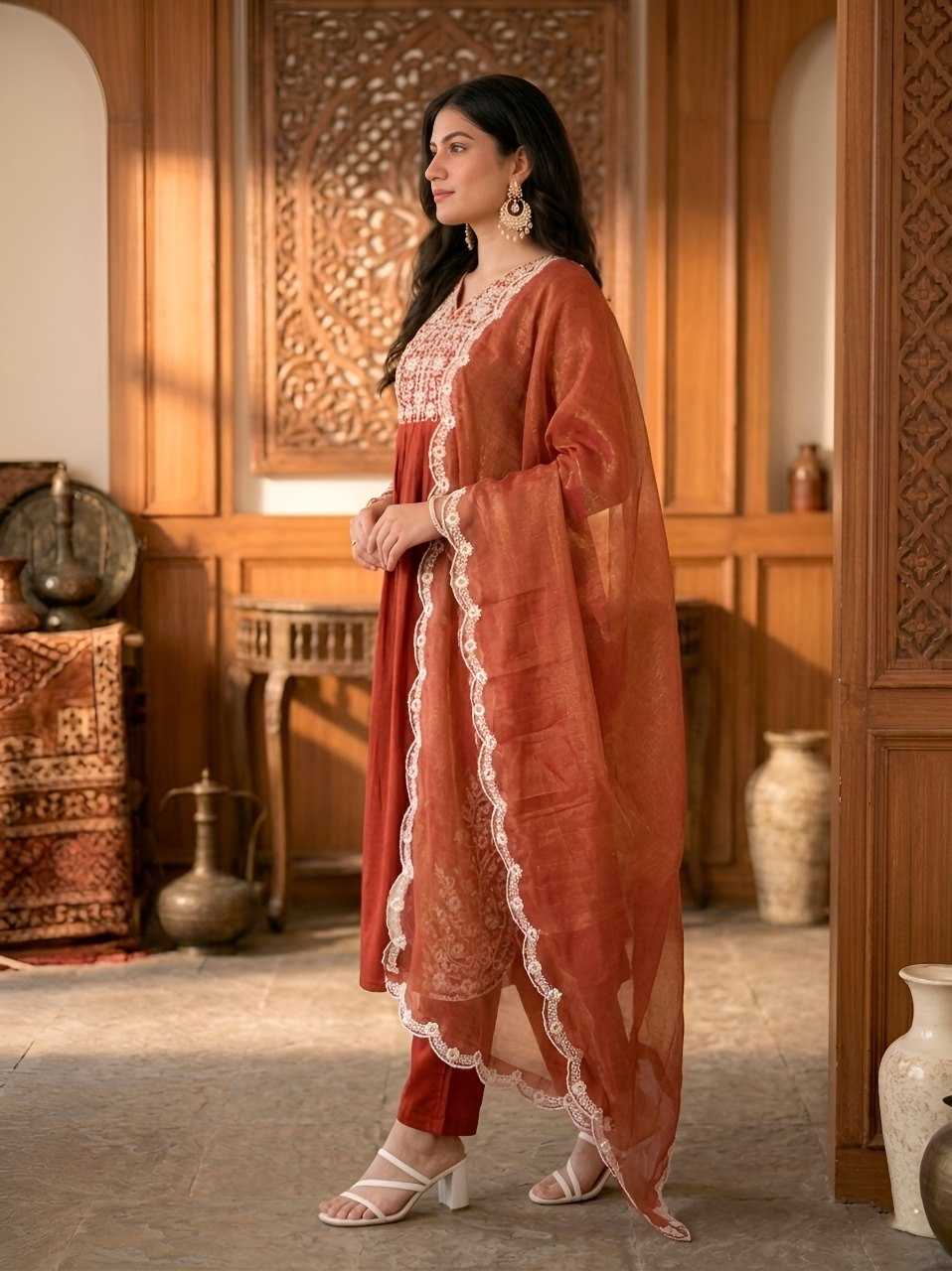Cotton Embroidered Suit UNV-ST-014