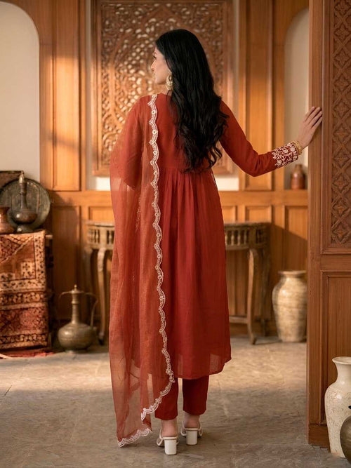 Cotton Embroidered Suit UNV-ST-014