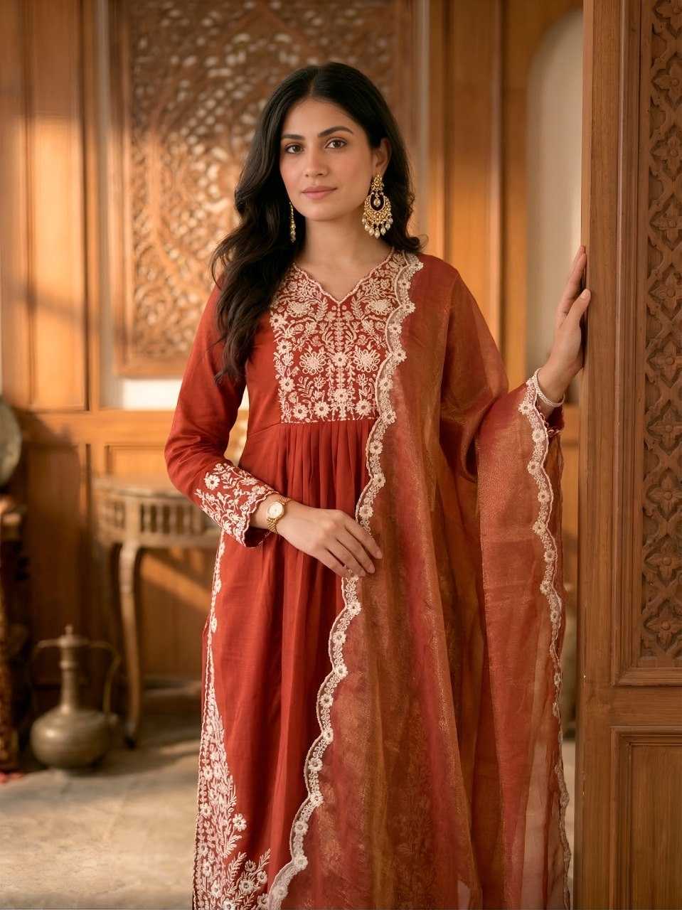 Cotton Embroidered Suit UNV-ST-014