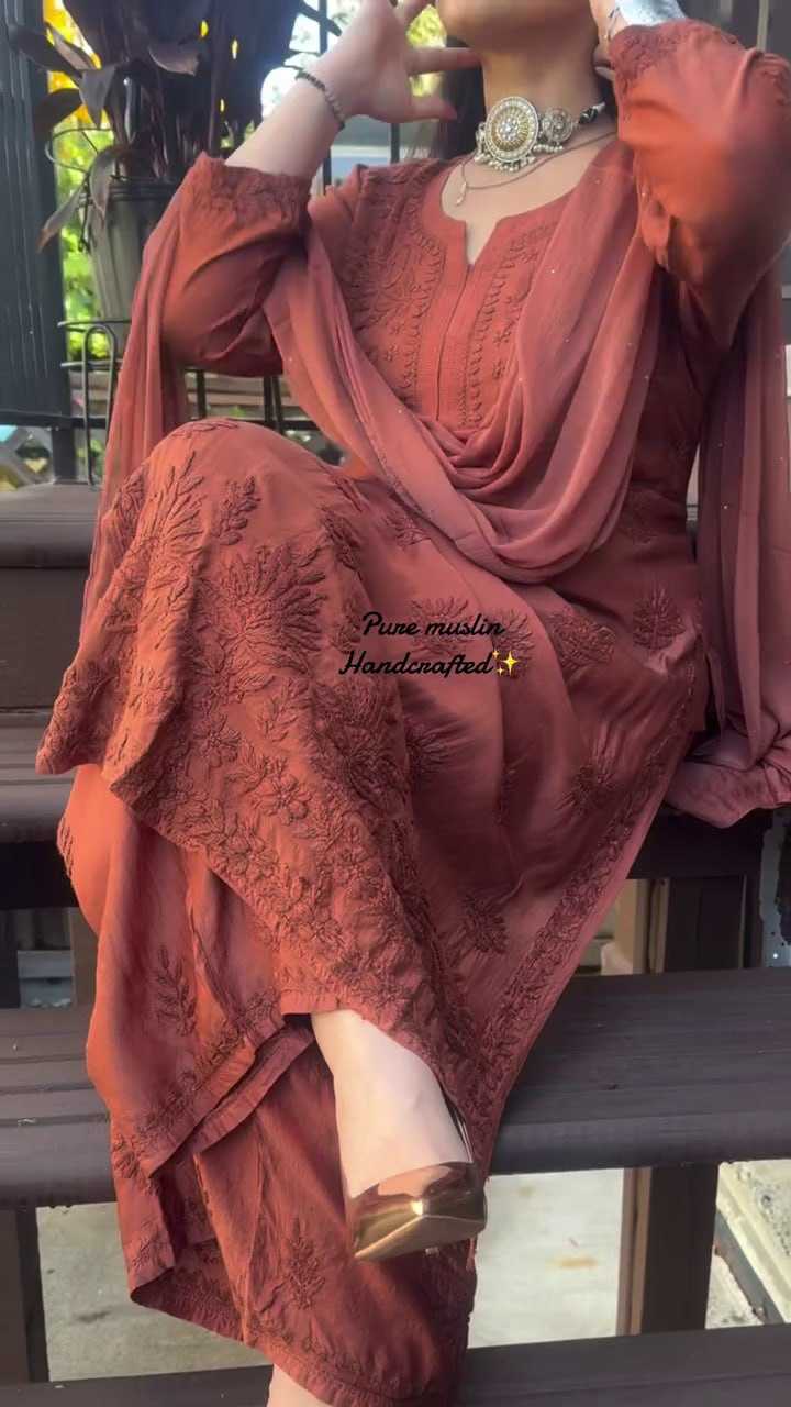 Faux Georgette Palazzo Suit UNV-ST-024