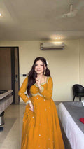 Faux Georgette Gown UNV-GN-007