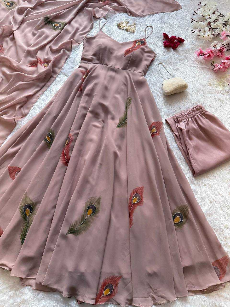 Georgette Printed Anarkali  Suit UNV-ST-033