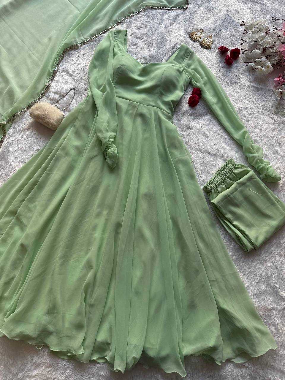 Georgette Embroidered Anarkali Suit UNV-ST-026