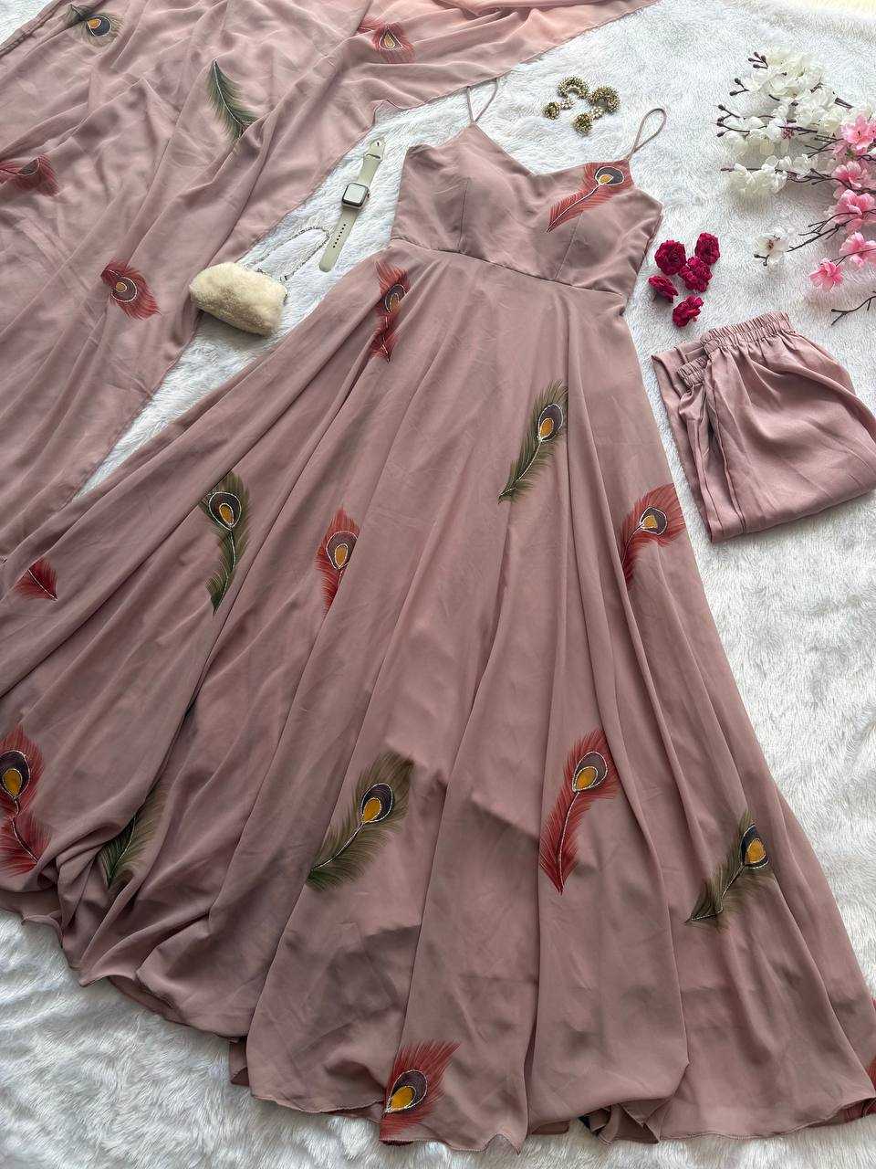 Georgette Printed Anarkali  Suit UNV-ST-033