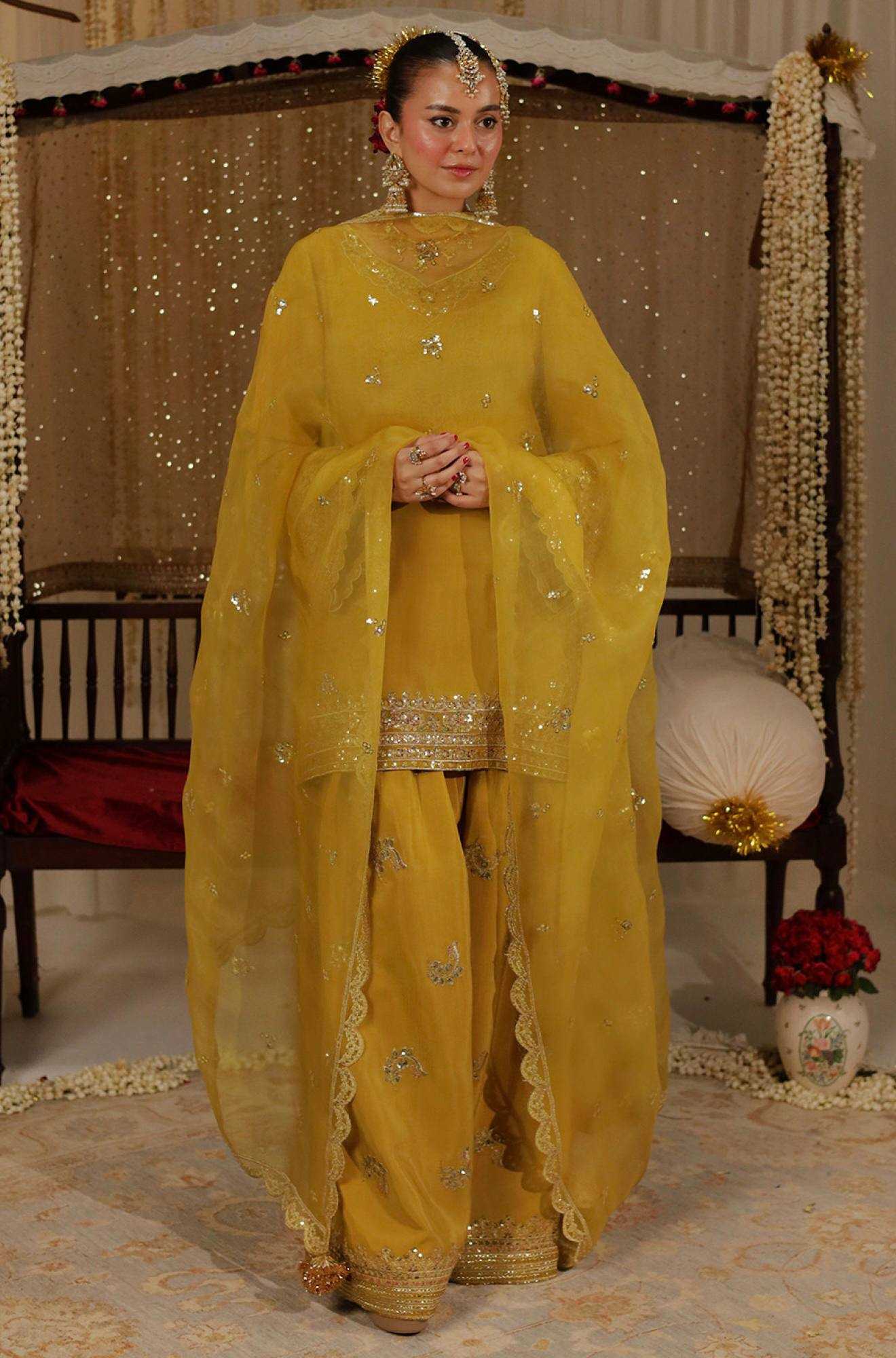 Heavy Crepe Embroidered Palazzo Suit  UNV-ST-047