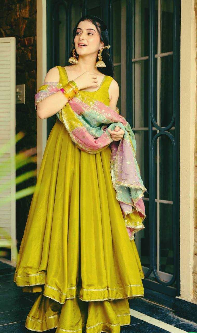 Shimmer Silk Embroidered Palazzo Suit UNV-ST-030