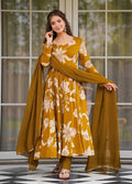 Slub Reyon Anarkali Printed Suit UNV-ST-013