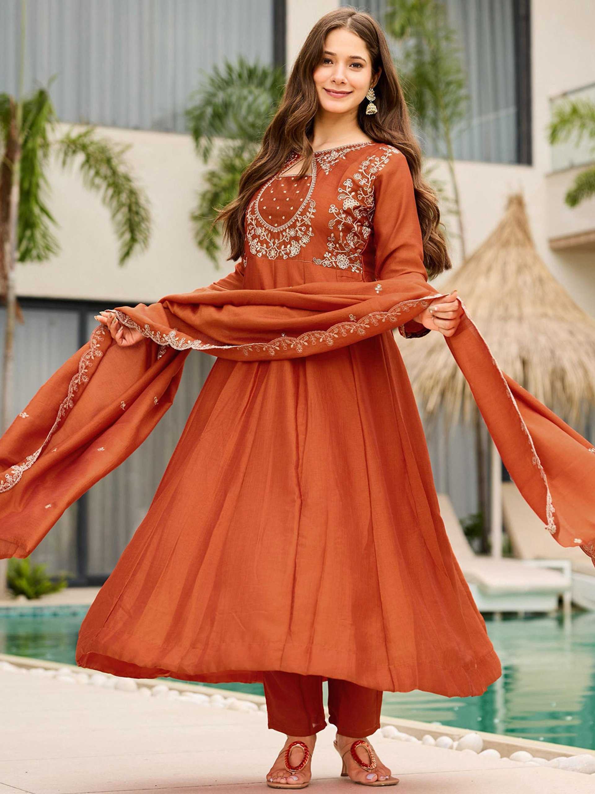 Vichitra Designer Embroidered Suit UNV-ST-029
