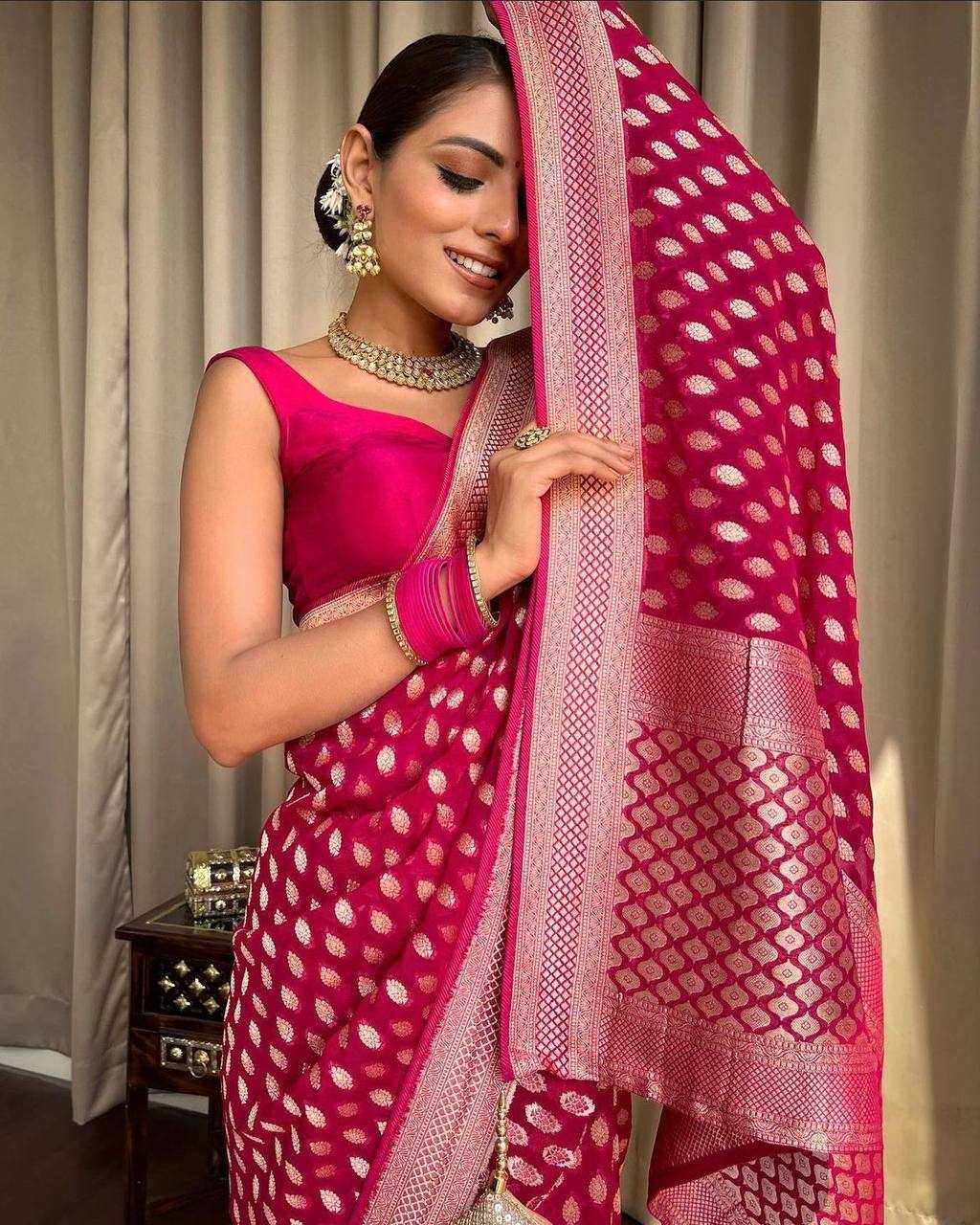 Banarasi Lichi Silk saree (Rani) UNV-SR-021