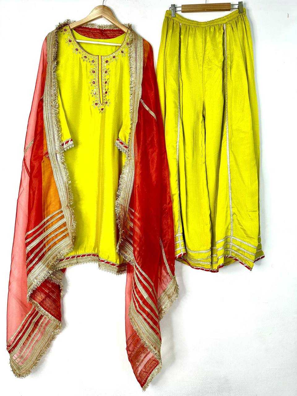 Chinon Embroidered Sharara Salwar Suit UNV-ST-046