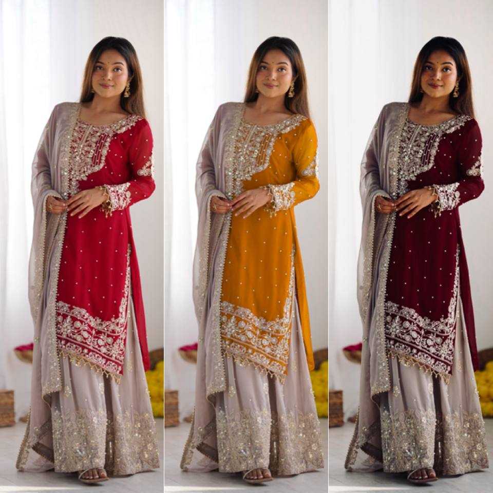Faux Georgette Suit