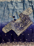 Fendy Sequin Embroidered Cutwork saree (Grey) UNV-SR-009