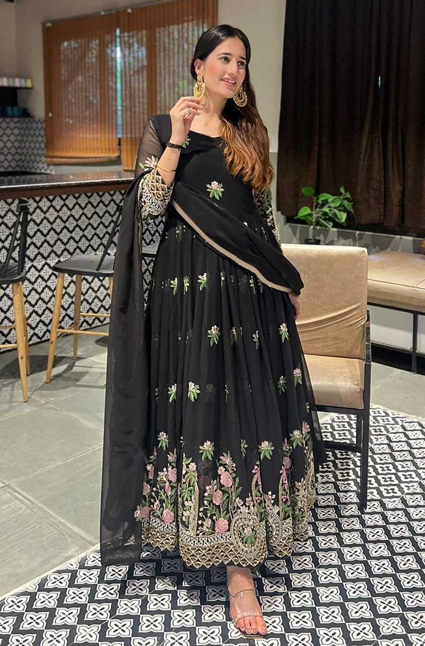 Georgette Anarkali Gown UNV-GN-003