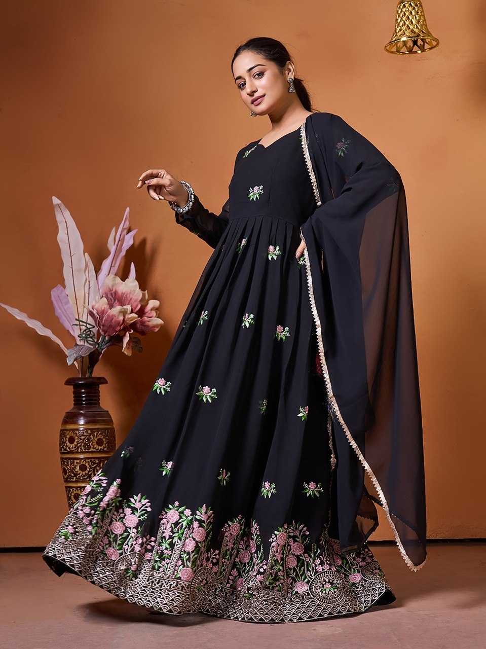 Georgette Anarkali Gown UNV-GN-003