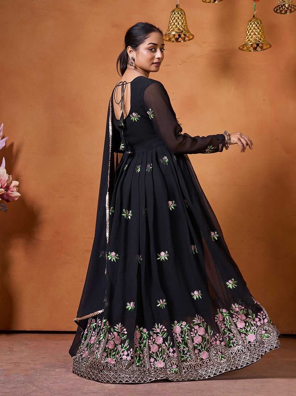 Georgette Anarkali Gown UNV-GN-003