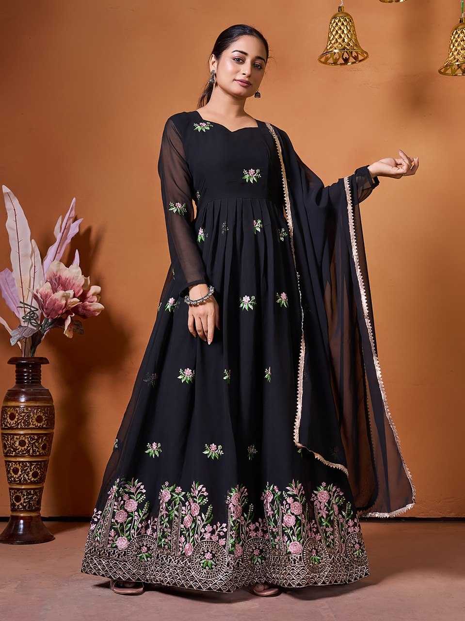 Georgette Anarkali Gown UNV-GN-003