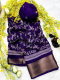 Fancy Georgette  saree (Violet) UNV-SR-011