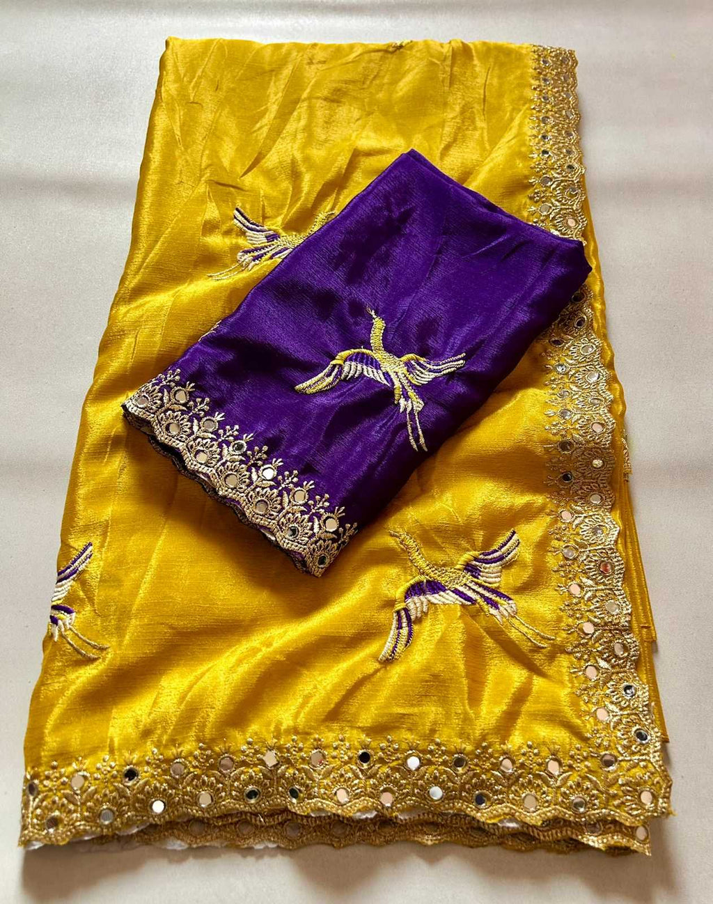Georgette Sequin Embroidered saree UNV-SR-013