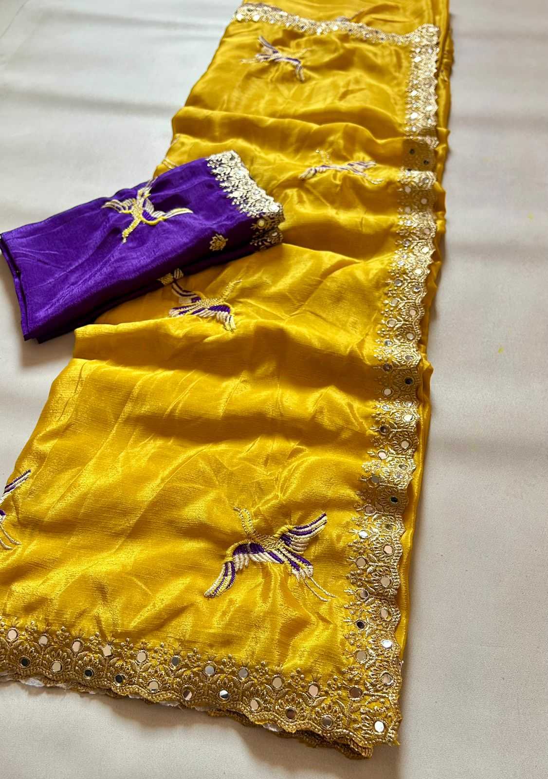 Georgette Sequin Embroidered saree UNV-SR-013