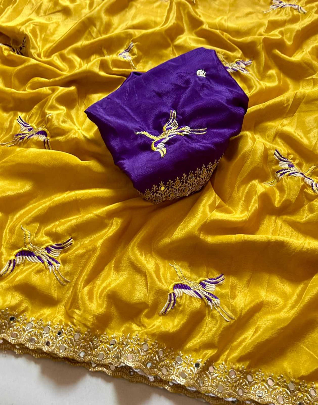 Georgette Sequin Embroidered saree UNV-SR-013