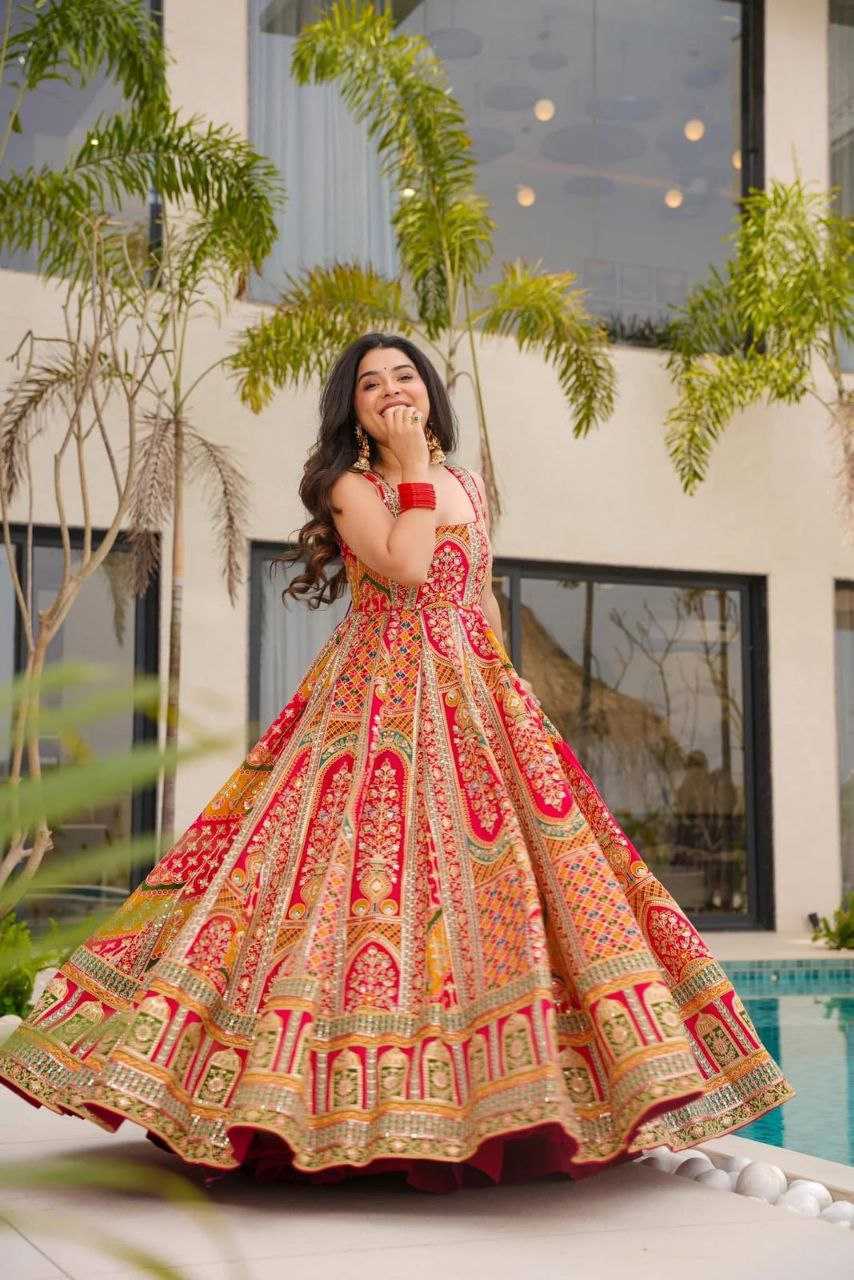 Designer Anarkali gown with Heavy Embroidery