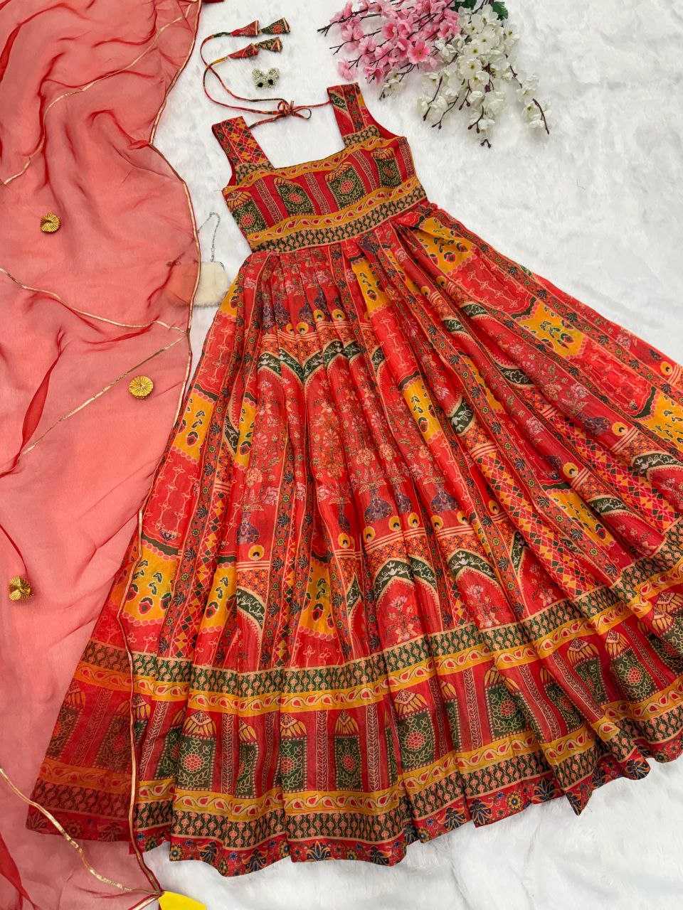 Designer Anarkali gown with Heavy Embroidery