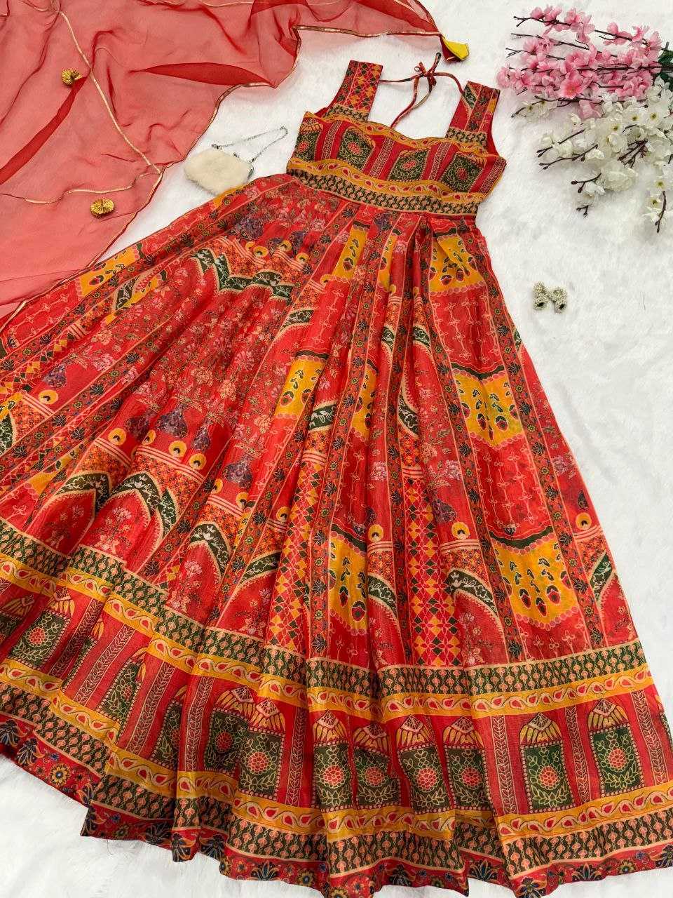 Designer Anarkali gown with Heavy Embroidery