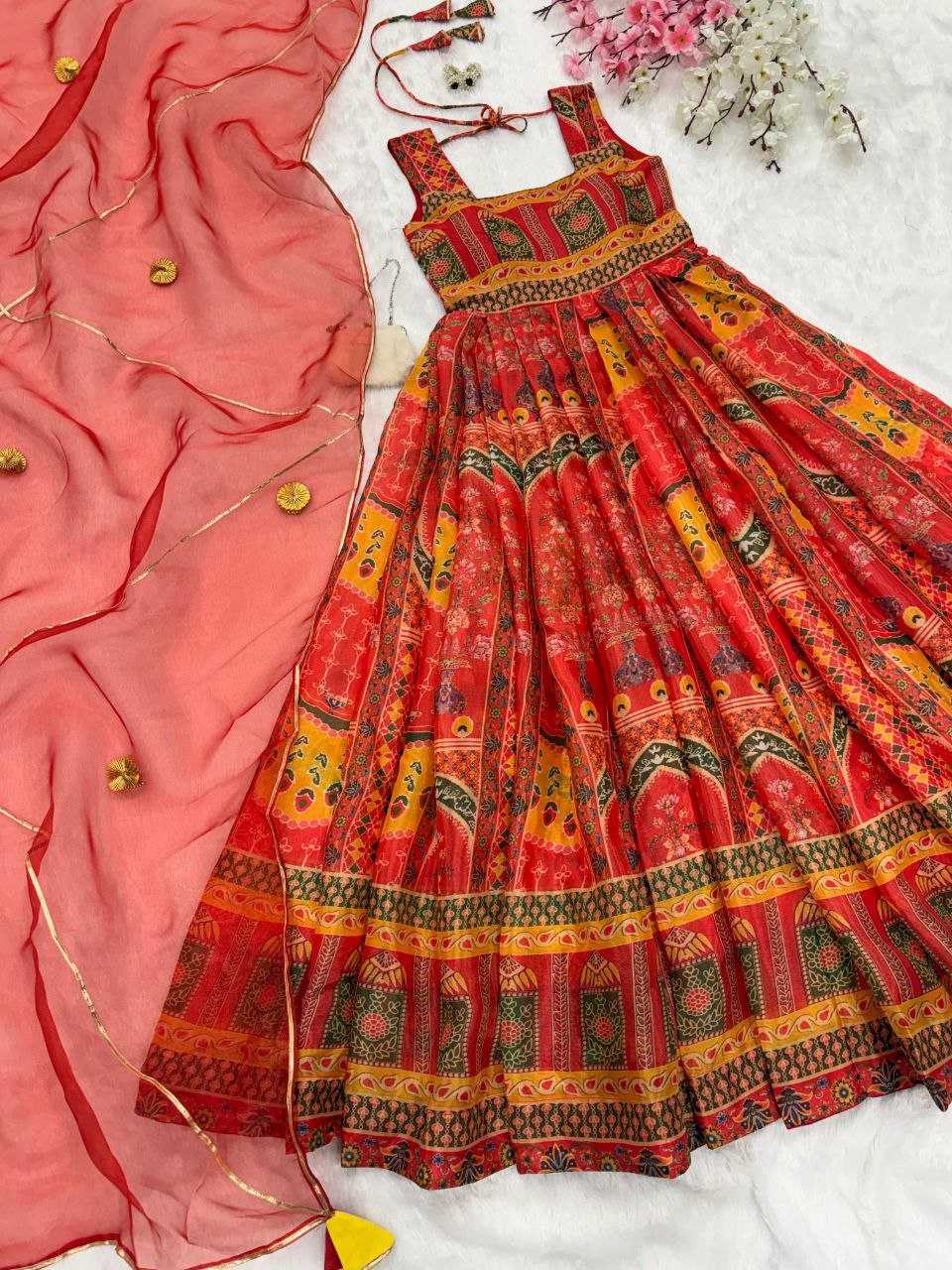 Designer Anarkali gown with Heavy Embroidery