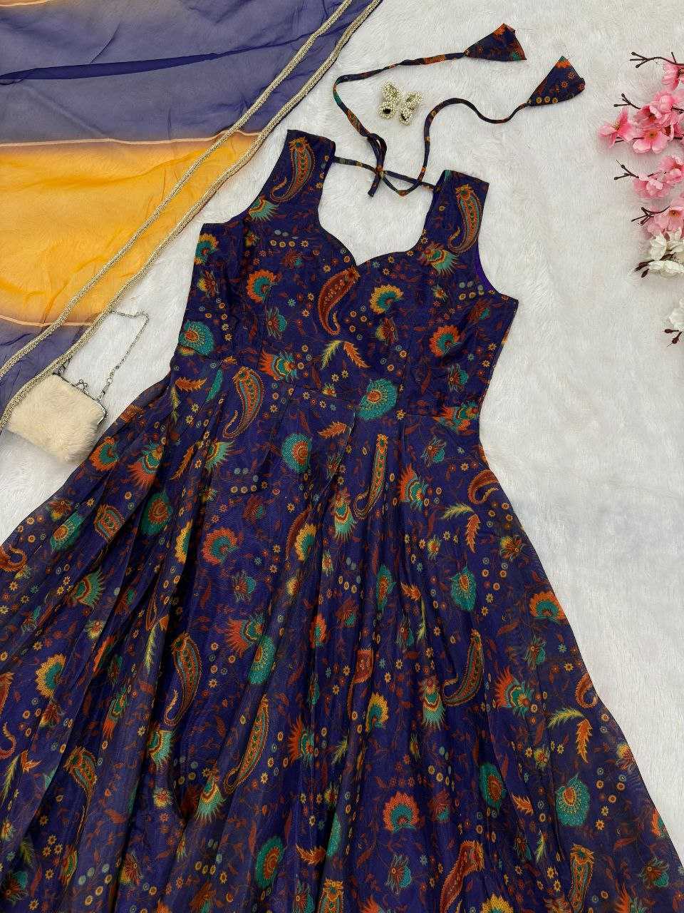 Printed Anarkali Gown UNV-GN-006