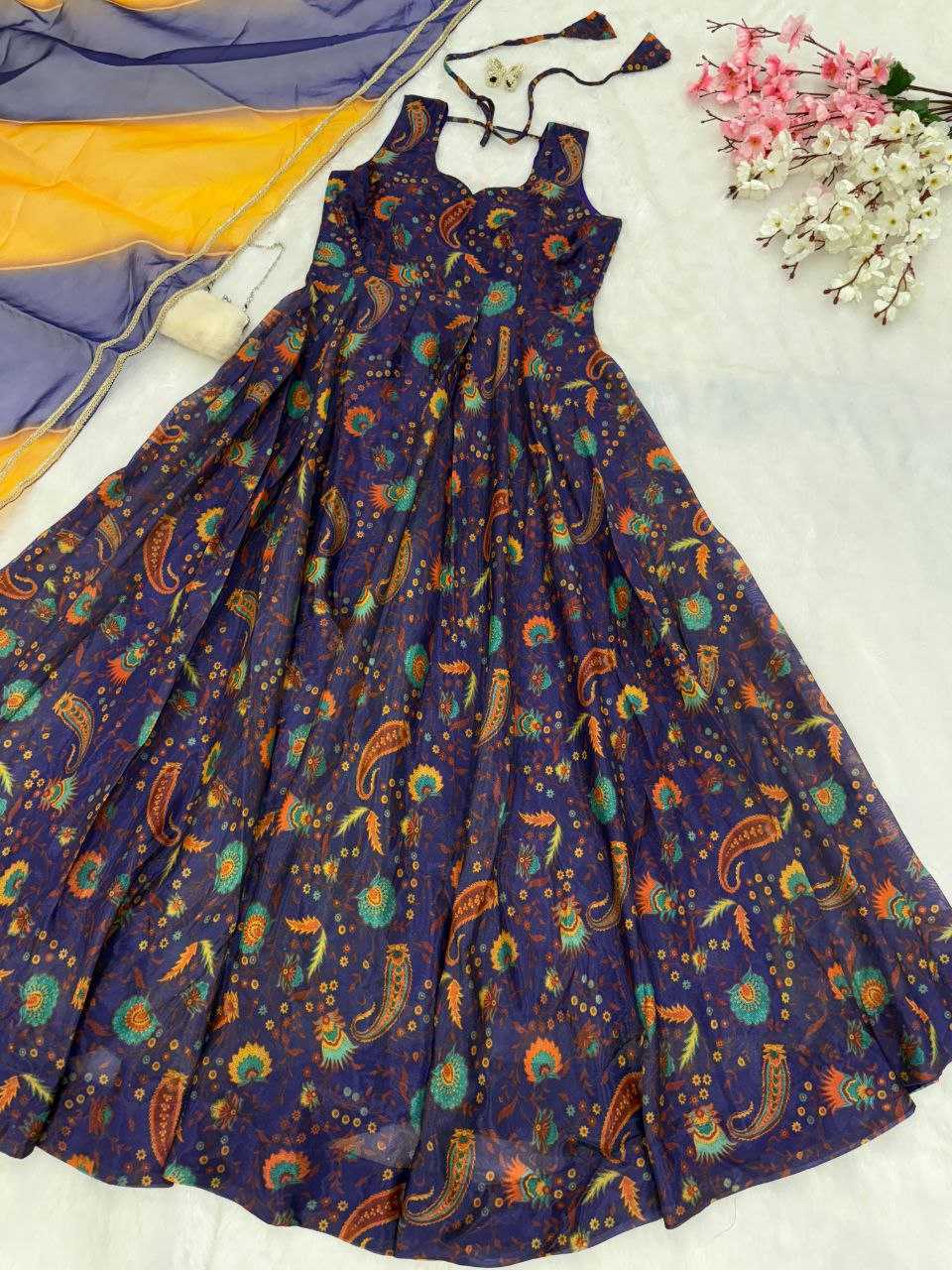 Printed Anarkali Gown UNV-GN-006