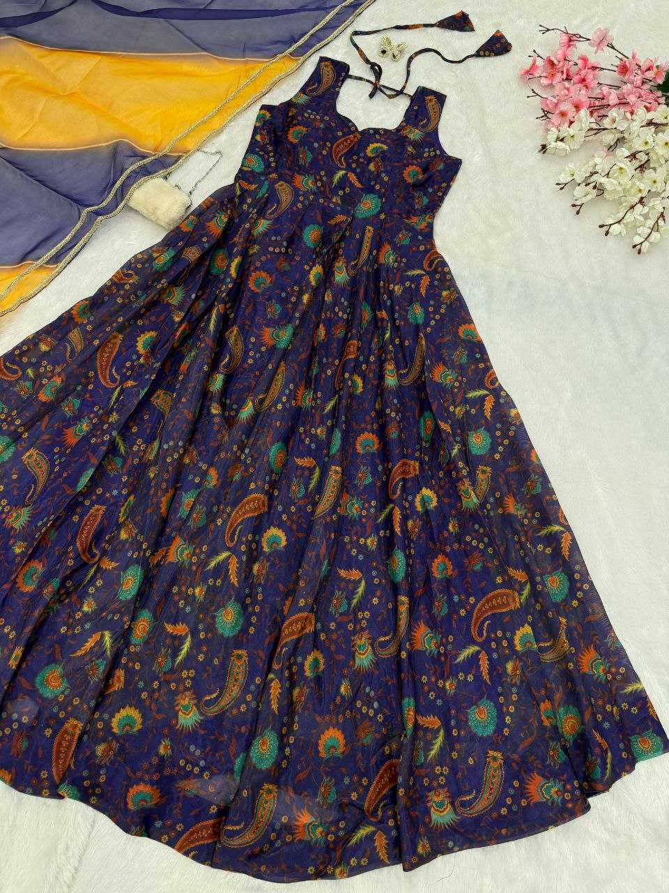 Printed Anarkali Gown UNV-GN-006
