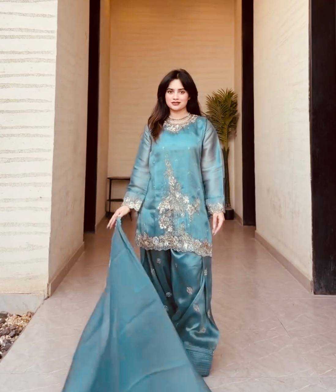 Party Wear Embroidered Designer suit UNV-ST-002