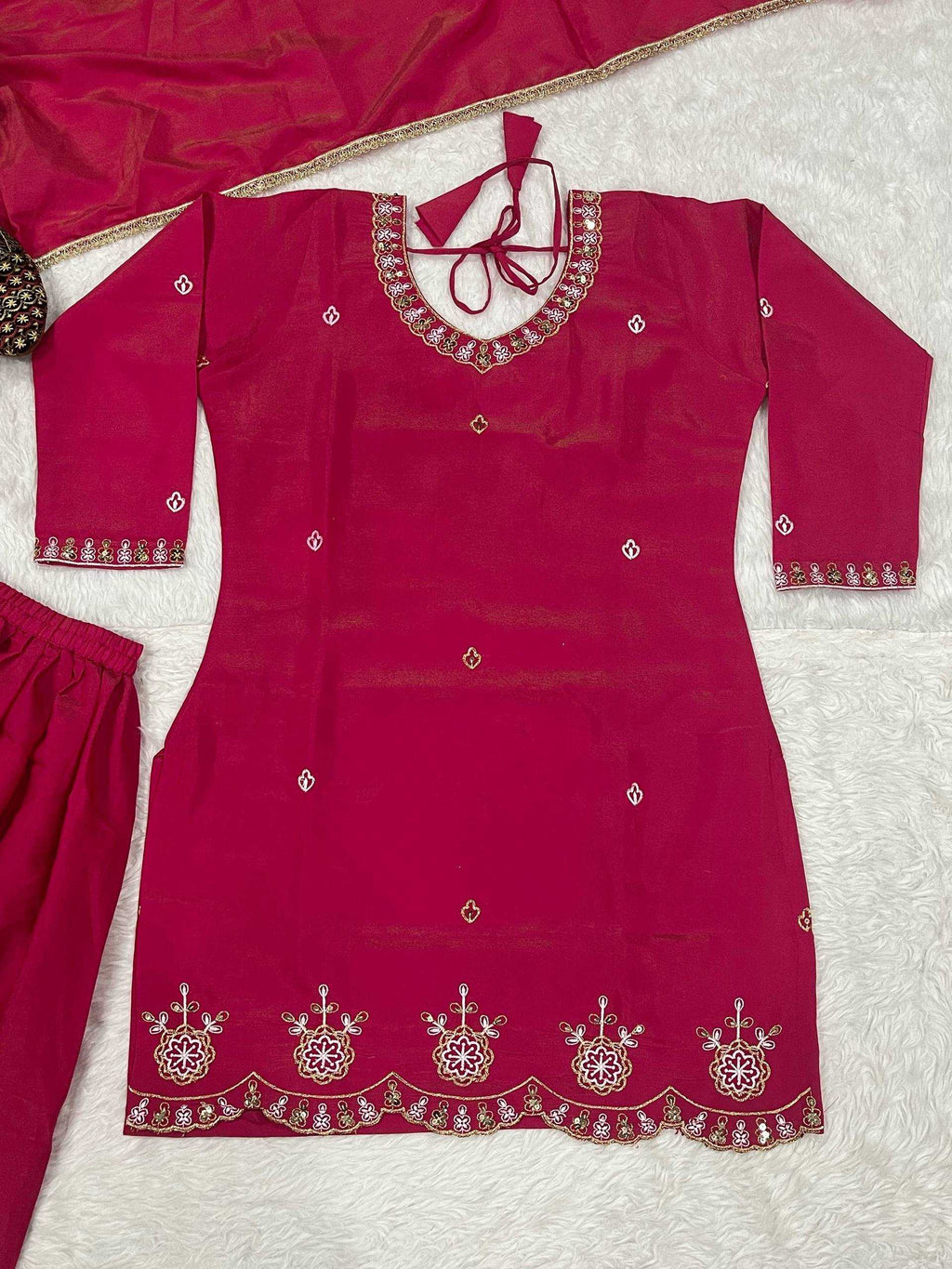 Simar Silk Embroidered Designer Palazzo suit UNV-ST-003