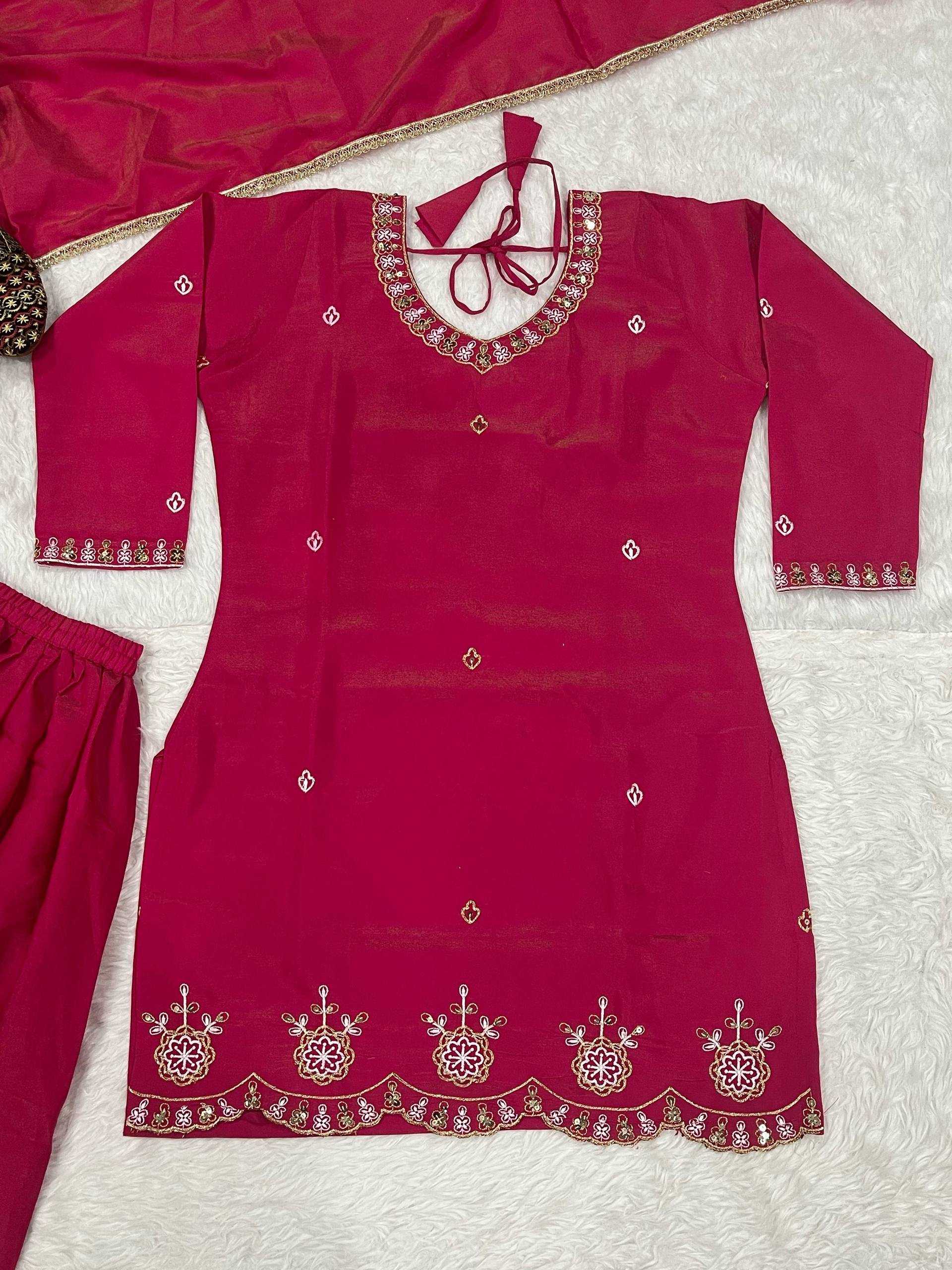 Simar Silk Embroidered Designer Palazzo suit UNV-ST-003