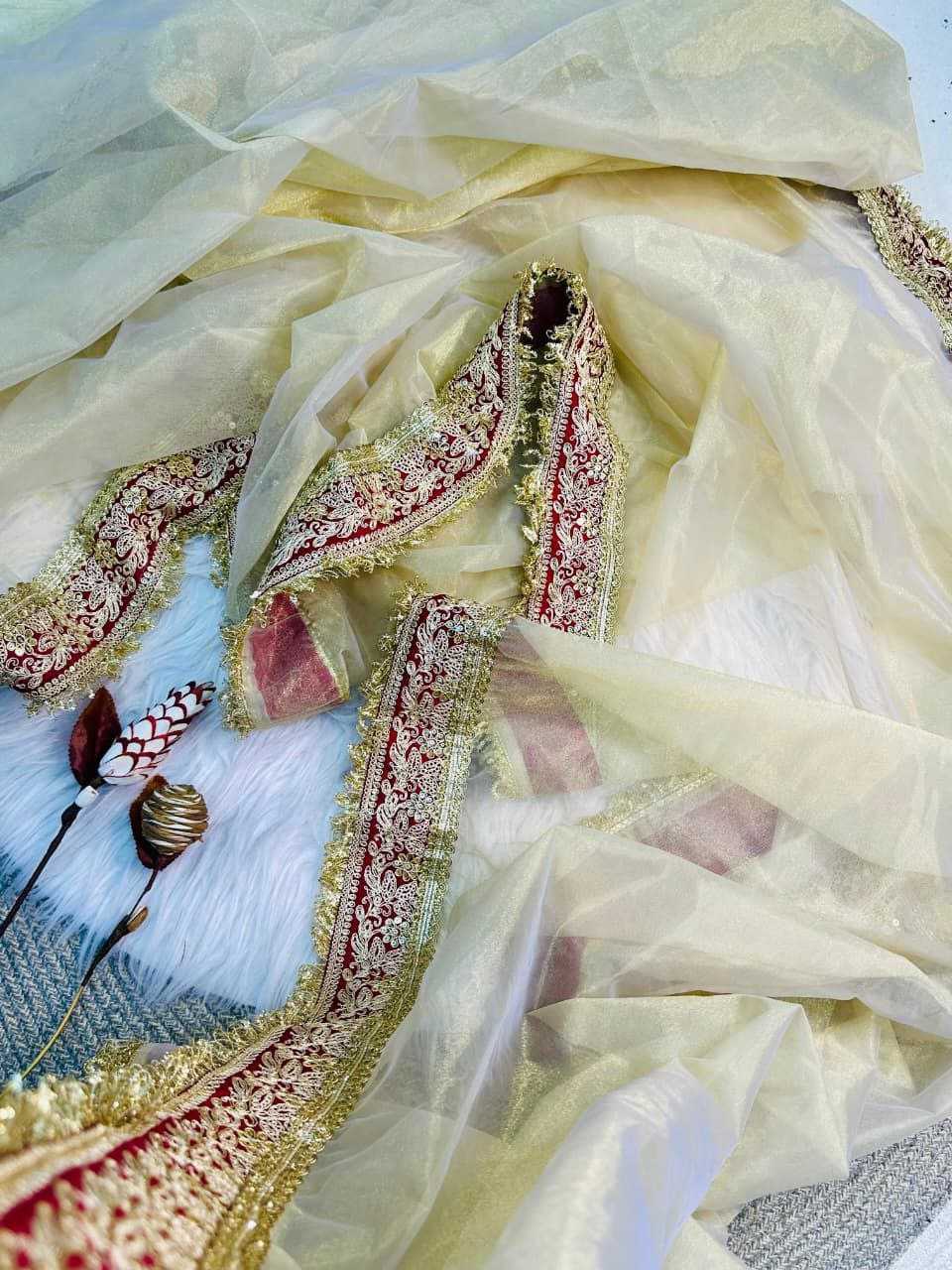 Beige Silk Bollywood Style Saree